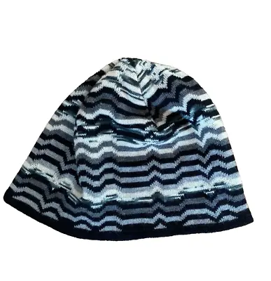 Missoni Women's Wool Blend Zigzag Skull Cap Beanie Gray One Size • $29