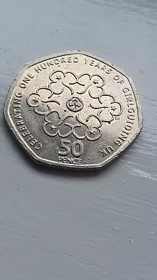 100 Years Of Girl Guiding 50p Coin Dated 2010 • £1.50