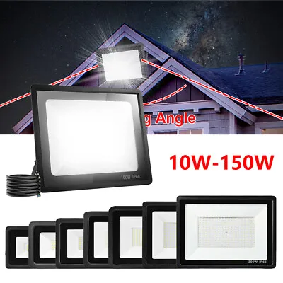 Led Floodlight Outside Light 10W-150W Security Flood Lights Outdoor Garden Lamps • £14.90