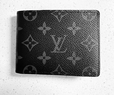 Men's/Women's Louis Vuitton Monogram Eclipse Canvas Multiple Wallet Black/Grey • $189.95