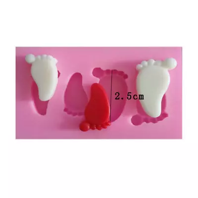 Silicone Baby Feet Lrg & Sml Shower Christening Mould Cake Decor Fondant Icing • £5.65