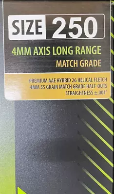 12 Easton Archery Axis 4MM 250 Match Grade AAE Hybrid Vanes 1 Dozen W/ HELICAL • $259.99