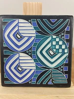 Motawi Tileworks 6x6 MT Margaret Tile - Turquoise Prototype Test Tile Retired • $399.99