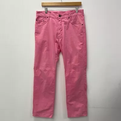 GANT Jason Trousers Size 34 Men's Pink Regular Fit 100% Cotton RMF01 BL • £11.61