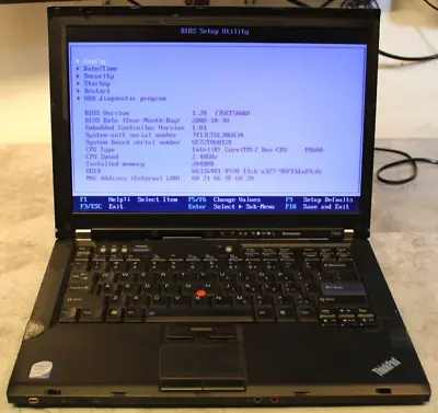 Lenovo Thinkpad T400 For Parts Bios 160GB HDD Wiped 2GB Ram Core 2 Duo@2.4GHz • $75.55