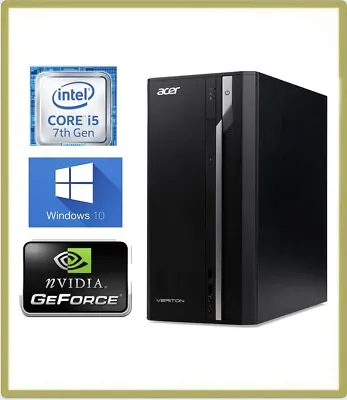 £299 • Buy Acer Veriton S2710G MT PC Quad I5 7400 3.00GHz 8GB 1TB  Windows 10 GT 710  1BAV