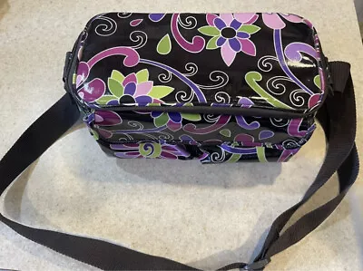 Vera Bradley Insulated Mini Cooler  Lunch Tote Bag W/Strap Floral Purple Punch • $17.50