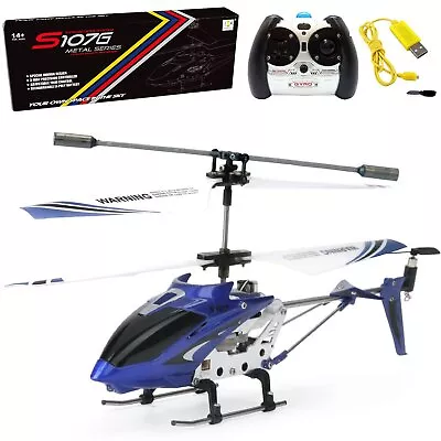 Cheerwing S107/S107G Phantom 3CH 3.5 Channel Mini RC Helicopter With Gyro Blue • $38.16