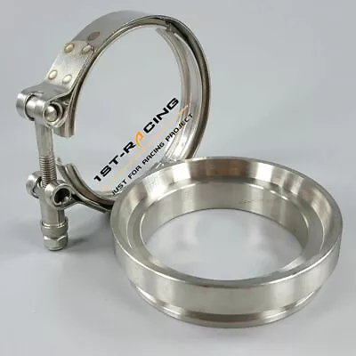 Turbocharger GT45 GT45R 3.25  3-1/4  Exhaust V-Band Clamp+Flange Stainless Steel • $42.29