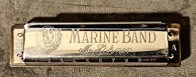 Vintage M.Hohner Marine Band Harmonica  A440 Key Of A Made In Germany Near Mint. • $24.99