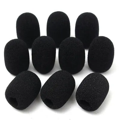 Wholesale Small Black Microphone Headset Windscreen Sponge Foam Mic Cover • $1.06