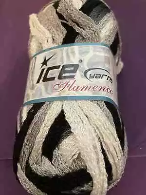 Ice FLAMENCO Super Bulky Weight Multi Colored Acrylic Ribbon Yarn • $2.19