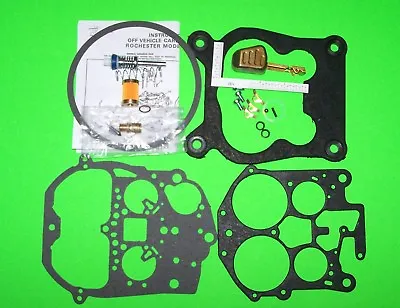 Rochester Quadrajet Carburetor Rebuild Kit W Brass Float & Filter 85 - 88  Dodge • $40.95