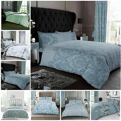 Luxury DUCK EGG  DUVET COVER SET & Pillow Case  Bedding Quilt Single Double King • £15.99