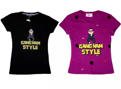 Womens Girls T-Shirt PSY Inspired Gangnam Style T Shirt - Crew Neck / V-Neck • $9.36