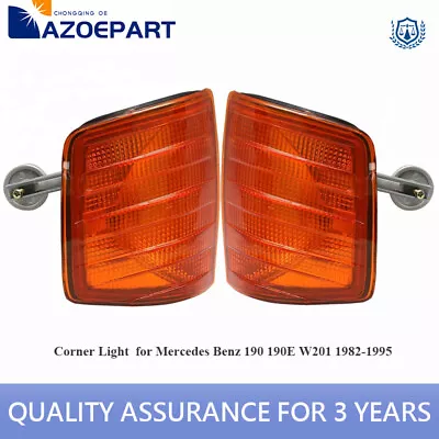 2X Amber Turn Signal Corner Light For Mercedes Benz W201 190E 190D 1984-1993 • $38