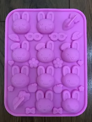 Easter Rabbit Carrot Silicone Cake Mould Chocolate Ice Cube Candy Wax Melts BPA  • £4.75