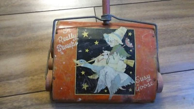 $25 • Buy ⭐ Vintage 40's, Suzy Goose Toy Sweeper Kiddie Brush & Toy Co., Mid Century (b8 