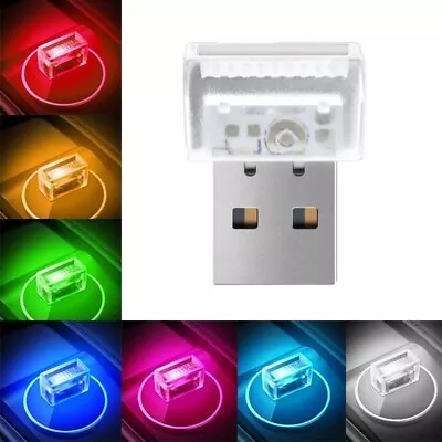 1Pc Mini Light USB Plug RGB LED Atmosphere Light  Car Decorative Lamp Bulb • $2.15