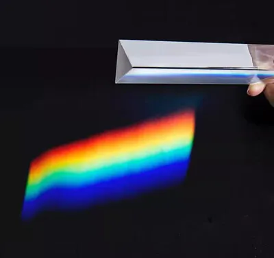 25x25x80mm Optical Glass Triple Triangular Prism Physics Teaching Light Spectrum • $9.45