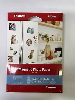 £10.99 • Buy Canon MG-101 Magnetic Photo Paper, 4x6 , 5 Sheets