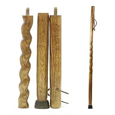 Brazos Twisted Traveler's Stick Tan Oak Wood Walking Stick 55 Inch Height • $54.45