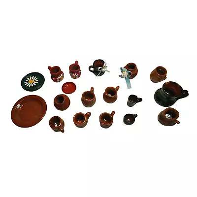 Dollhouse Miniature Handmade Pottery Lot Of 14 + 4 Extra • $32.99