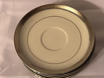 Mikasa Fine China PALATIAL PLATINUM Saucer Plate #L3235 6 3/8” Silver Edge Trim • $6.99