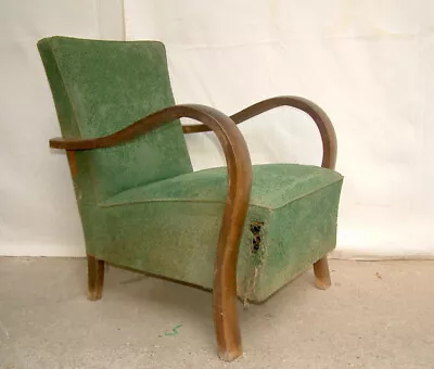 Art Deco Armchair Club Cocktail Chair. Antique Vintage Halabala 1920. • $366.79