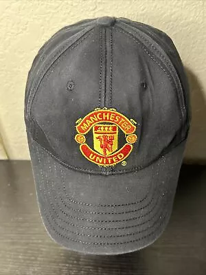 Manchester United Black Baseball Hat Cap Adjustable Futbol Soccer Club England • $14.99