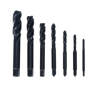 £7.37 • Buy Machine Screw Spiral Tap Parts Black Durable M3-M12 Plug Tap Drill Set