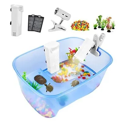  Baby Turtle Tank Starter Kit - Reptile Terrariums Tortoise Habitat With UV  • $53.30