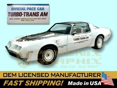 1980 Pontiac Firebird Turbo Trans Am Indy 500 Pace Car Door Decals Kit • $209
