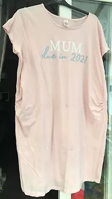 Size 16 - 18 Maternity Nightie Pink Cotton Rich So Comfy • £2.95