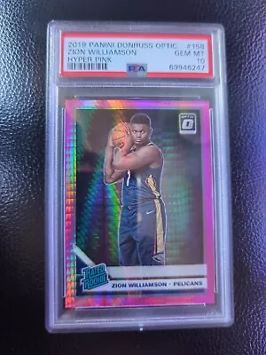 2019-20 Panini Donruss Optic - Hyper Pink #158 Zion Williamson PSA 10 • $1