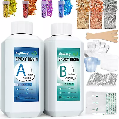 £21.96 • Buy Epoxy Resin Clear Crystal Coating Kit 541g/520ml - 2 Part Casting Resin For Art