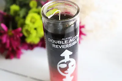 Double Action Reversible Black Red 7 Day Ritual Candle Glass Jar - Protection • $11