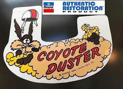 $24.99 • Buy Fits1969-70 Plymouth Road Runner Coyote Duster Air Cleaner Decal 69 70 Mopar New