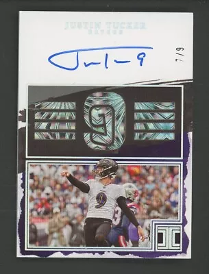 2023 Panini Impeccable Justin Tucker Signed AUTO 7/9 Baltimore Ravens • $23