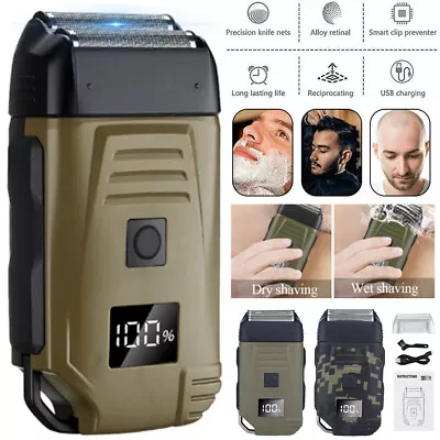 Men's USB Electric Shaver Trimmer Razor Rechargeable Hair Beard Shaving Machine • $20.42