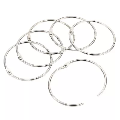 3.5  OD 3.2  ID Loose Leaf Rings Binder Ring Steel For Scrapbook Silver 12pcs • $19.18