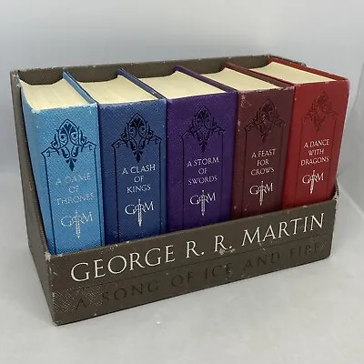 Game Of Thrones A Song Of Ice And Fire Leather-Cloth Box Set 1-5 George R.R. GOT • $97.85