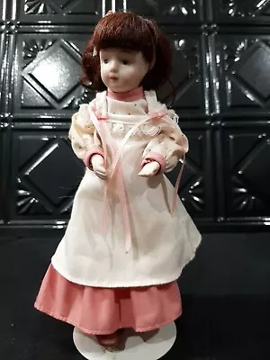 Vintage Kaiser Chicago 8  Girl Doll Porcelain On Original Stand • $11