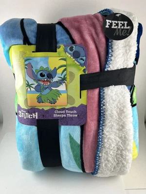 $22 • Buy Disney Stitch Cloud Sherpa Throw Blanket—50”×60” Brand New