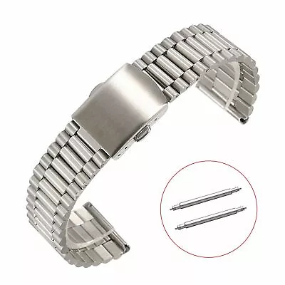 Slim Stainless Steel Watch Band 18mm 16 14 12mm 20mm Watch Strap Metal Bracelet • $12.44