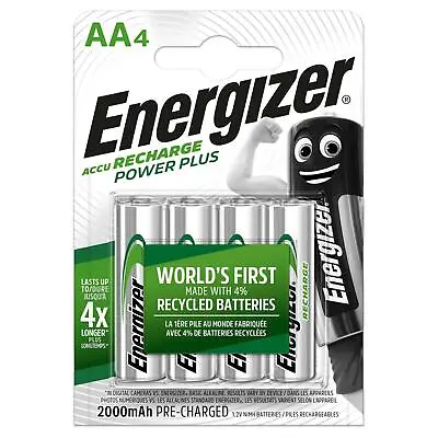 Energizer Power Plus AA Battery 2000 MAh Rechargeable NiMH Pre Charged Batteries • £3.99