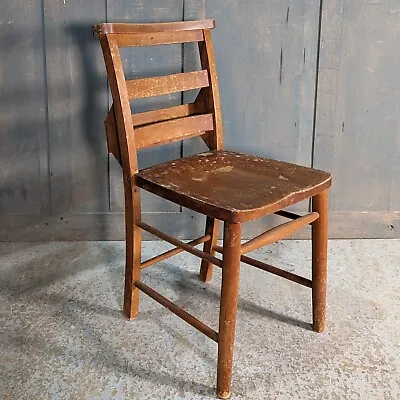 St John’s Newbold Ladderback 1960’s Vintage Beech Church Chapel Chairs • £54