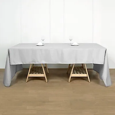 6 Pcs Wholesale Lot 60x102 RECTANGLE POLYESTER TABLECLOTHS Wedding Decorations • $48.75