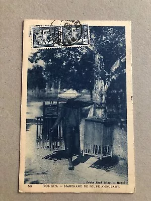 C) Postcard Tonkin France Vietnam Merchant • $3