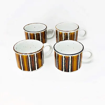 Midwinter Stonehenge Coffee Tea Cup Earth Pattern Set Of 4 Vintage UK Lot #1 • $23.32